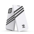 adidas Originals - iPhone 13 Booklet Case Leder Etui Tasche (47092) - Weiss / Schwarz