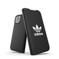 adidas Originals - iPhone 13 Mini Booklet Case Leder Etui Tasche - Schwarz