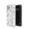 Clckr - iPhone 12 / iPhone 12 Pro Antibakterielle Hardcase Leder Hülle Gripcase Marble (41858) - Weiss