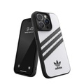 adidas Originals - iPhone 14 Pro Max Moulded Case Leder Hülle (50194) - Weiss / Schwarz