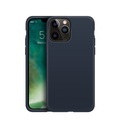 XQISIT - iPhone 13 Pro Silikon Case Hülle Antibakteriell - Dunkelblau