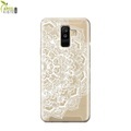 Apfelkiste © - Samsung Galaxy A6 (2018) Gummi Case Hülle Ultra Thin Henna Mandala - Transparent / Weiss
