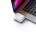 Satechi - AirPods Pro / AirPods (1. & 2. Generation) Qi-Wireless Charger USB C Ladegerät Aluminium (ST-TCWCDM) - Space Grau / Weiss