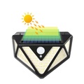 166 LED's Solar Outdoor Mini Lampe Wandleuchte mit Bewegungsmelder Spritzwasserfest (IP65) - Schwarz