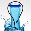 undefined, Trinkblase Tragbarer Wasserbeutel mit Schlauch (2 Liter) - Blau / Transparent