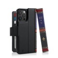 Twelve South - iPhone 14 Pro Max MagSafe Case Echtleder Tasche BookBook mit Kartenfächern Vintage (TS-12-2227) - Schwarz