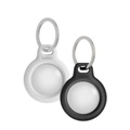 Belkin - (2er Set) Apple AirTag Anhänger Hardcase Hülle Schlüsselanhänger + Schlüsselring (MSC002BTH35) - Schwarz / Weiss