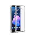 IMAK - HTC U12 Plus Gummi Hülle Air Cushion Fallschutz + Display Folie - Transparent