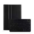 Sonstige Marke, Samsung Galaxy Tab S7 Leder Tasche mit Bluetooth Tastatur (QWERTY) + Touch Pen Halterung Litchi Look - Schwarz
