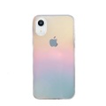 iPhone Xr Hybrid Hülle TPU Bumper + Laser Hologramm Design - Transparent (Matt)