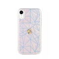 iPhone Xr Hybrid Hülle TPU Bumper + Laser Hologramm Diamanten Look - Transparent