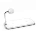 Zens Aluminium Dual Wireless Charger + Watch 10W Weiss Ladegerät