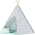 WIGIWAMA Spielzelt Tipi Sterne grau/mint
