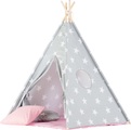 WIGIWAMA Spielzelt Tipi Sterne grau/rosa