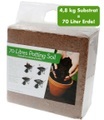 Pflanz-Erde aus Kokos-Faser für 70 Liter Erde (4,8 kg)