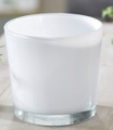 undefined, Glas-Übertopf ø 17 cm ´weiß´ (1 Stück)