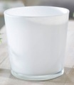 Glas-Übertopf ø 22 cm 'weiß'