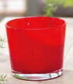 Glas-Übertopf ø 14 cm 'rot'