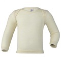 Engel - Baby-Schlupfhemd Langarm Feinripp - Merinounterwäsche Gr 86/92 beige
