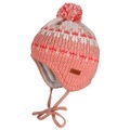 maximo - Baby-Mütze ausgenäht mit Pompon - Mütze Gr 49 cm rosa
