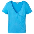 Tranquillo - Women's Shirt in Wickeloptik - T-Shirt Gr S blau
