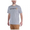 Carhartt - Core Logo S/S - T-Shirt Gr S grau