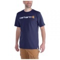 Carhartt - Core Logo S/S - T-Shirt Gr S blau