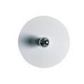 Wand-/Deckenleuchte, Grösse d. 30 cm, Farbe weiss