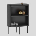 83 Bar Regal, Rollfront aluminium schwarz eloxiert