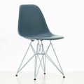 Eames Plastic Chair RE DSR Colours Stuhl, Farbe meerblau 83 / himmelblau 93, Gleiter für hartböden
