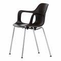 Vitra, HAL Armchair Tube Stuhl, Sitzschale Polypropylen RE cotton white re 85, Gleiter filzgleiter für harte böden