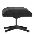 Lounge Chair Ottoman Hocker - Black Edition, Lederbezug premium f chocolate, Gleiter filzgleiter für harte böden