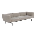 Knoll International, Avio 3er Standard Sofa, Polster Farbe 128t (tonus), Gestell aluminiumfarbig, lackiert