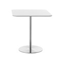 Passe-partout Bistrotisch, Tischplatte hpl weiss 8500, Grösse qudratisch - b. 70 x l. 70 cm
