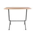 Officina Bistrot Tisch , Tischplatte stahlplatte schwarz, Untergestell verzinkt 5250, Grösse l. 120 x b. 60 x h. 72 cm