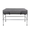Traffic_2 Ottoman Hocker , Bezug kvadrat tonus 4 - 454/amber, Gestell schwarz 5013