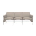 Magis Spa, Traffic_2 3er Stoff-Sofa, Bezug kvadrat tonus 4 - 216/grau, Gestell weiss 5011