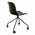 Magis Spa, Troy 4-Stern Bürostuhl, Sitzschale dunkelgrün 1557c, Untergestell verchromt