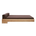 Doze Bett, Holz amerikanischer nussbaum, Für Matratze b. 140 × l. 200 cm, Stoff remix 0163