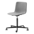 Pato 4022 Vollpolster-Bürodrehstuhl , Bezug stoff remix3 - 163 warm grey, Untergestell aluminium poliert
