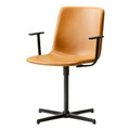 Fredericia, Pato Executive 4052 Armlehn-Drehstuhl, Bezug leder vice - 11 black, Untergestell schwarz