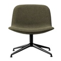 Eyes Lounge Chair Stoff-Drehsessel, Bezug stoff remix3 - 163 warm grey, Gestell schwarz