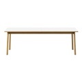 Ana Extension Table Ausziehtisch, Tischplatte/Tischkante & Untergestell almond / eiche geräuchert geölt, Grösse l. 220/320, b. 95 cm