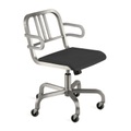 Hudson Swivel Armchair Bürodrehstuhl, Ausführung aluminium, gebürstet, Rücken 3-bar-back