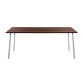Run Table Tisch, Gestell aluminium, klar pulverbeschichtet, Tischplatte holz, accoya, Grösse l. 122 cm