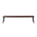 Run Bench Sitzbank, Gestell aluminium, klar pulverbeschichtet, Sitz holz, esche hell, Grösse l. 155,5 cm