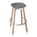 Emeco, SU Barstool Barstuhl, Sitz beton, Gestell holz, natural