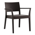 6-693a Lounge Esprit Armlehnstuhl, Holz buche weiss hg330, Bezug leder caffee 2815