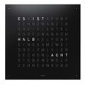 QLOCKTWO EARTH 90 Edelstahl Wanduhr, Farbe hazelnut, Sprache spanisch (es), Korpus weiss ral 9003