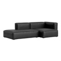 MAGS SOFT 2.5er Ledersofa Combination 3, Bezug sierra leder light grey si1316, Armlehne (vor dem Sofa stehend) rechts